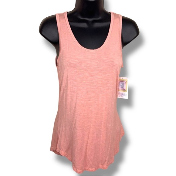 New XS LuLaRoe Peach Pink Tank Sleeveless Stretch Soft Rayon Blend Comfortable - Picture 1 of 15